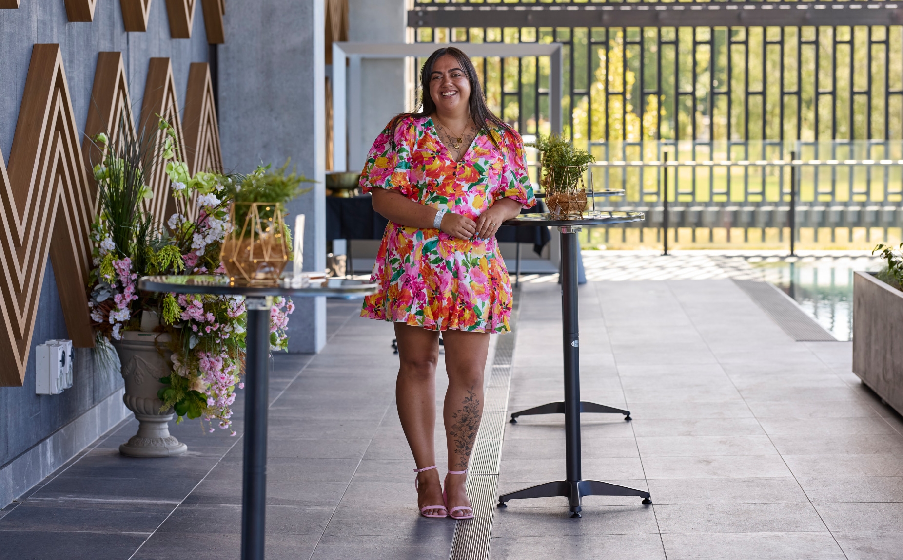 Ashleigh visiting a local business in Rotorua